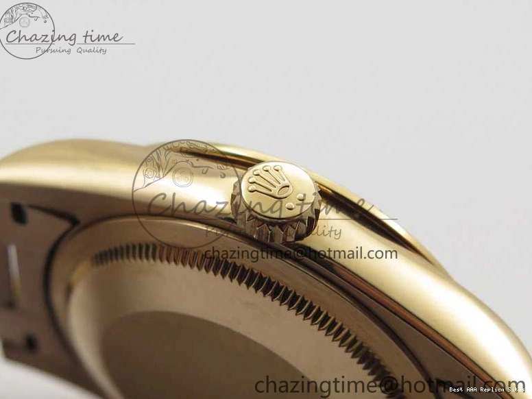 AAA Replica Watches on President A 2689 BP White ComfortFit Crystal Crystal Marker MOP RG Best Edition 128235 Dial Day-Date Bracelet RG 36mm 1218